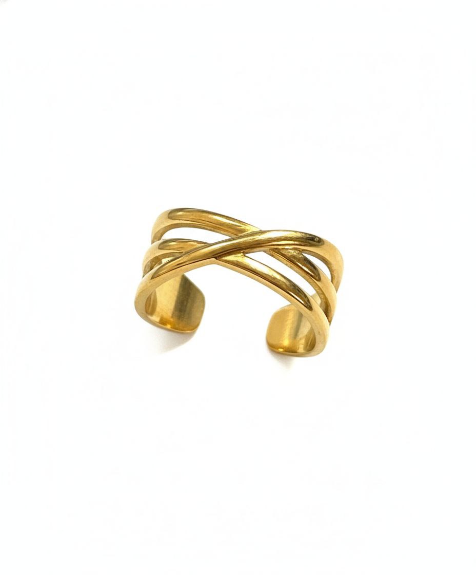 Adjustable Multi Band Gold Ring