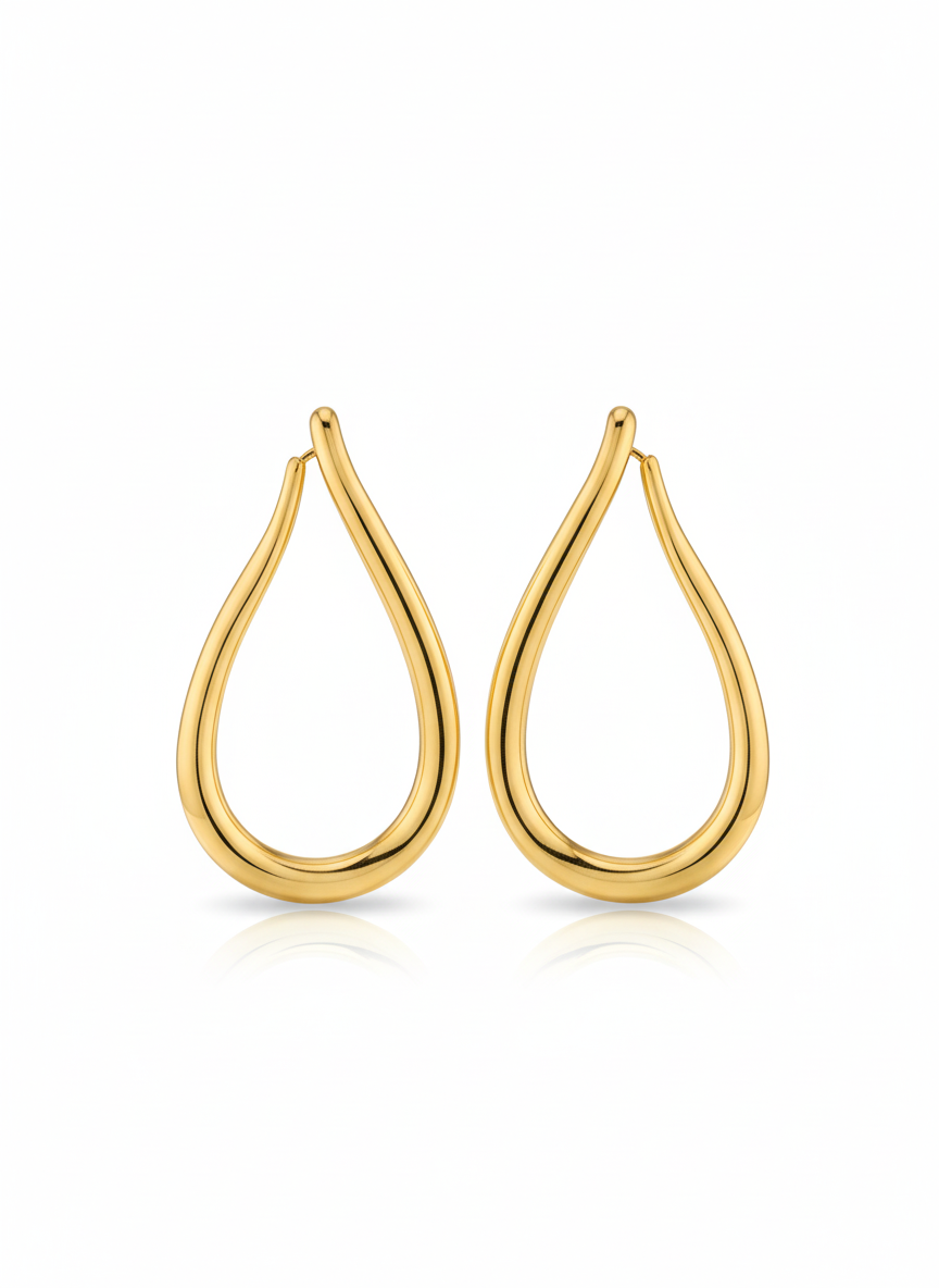 Artisan Gold Wave Earrings