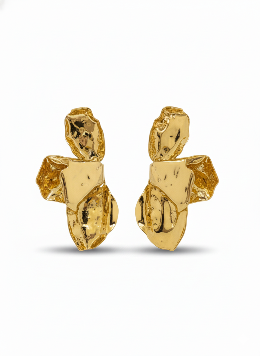 Raw Gold Nugget Earrings