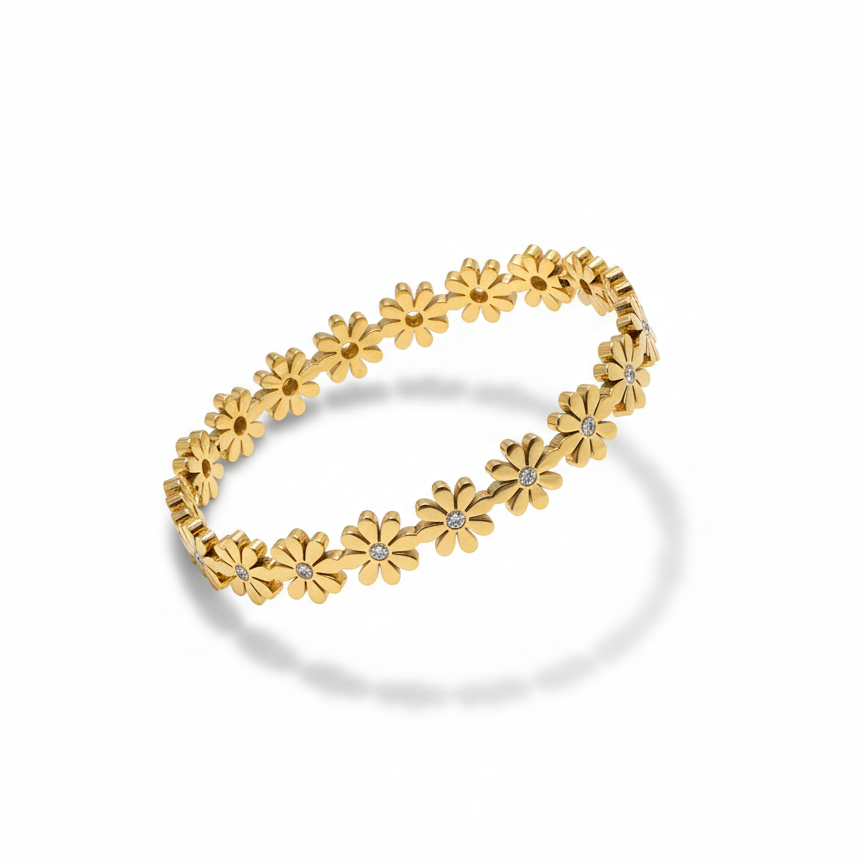 DAISY BLOOM BANGLE BRACELET