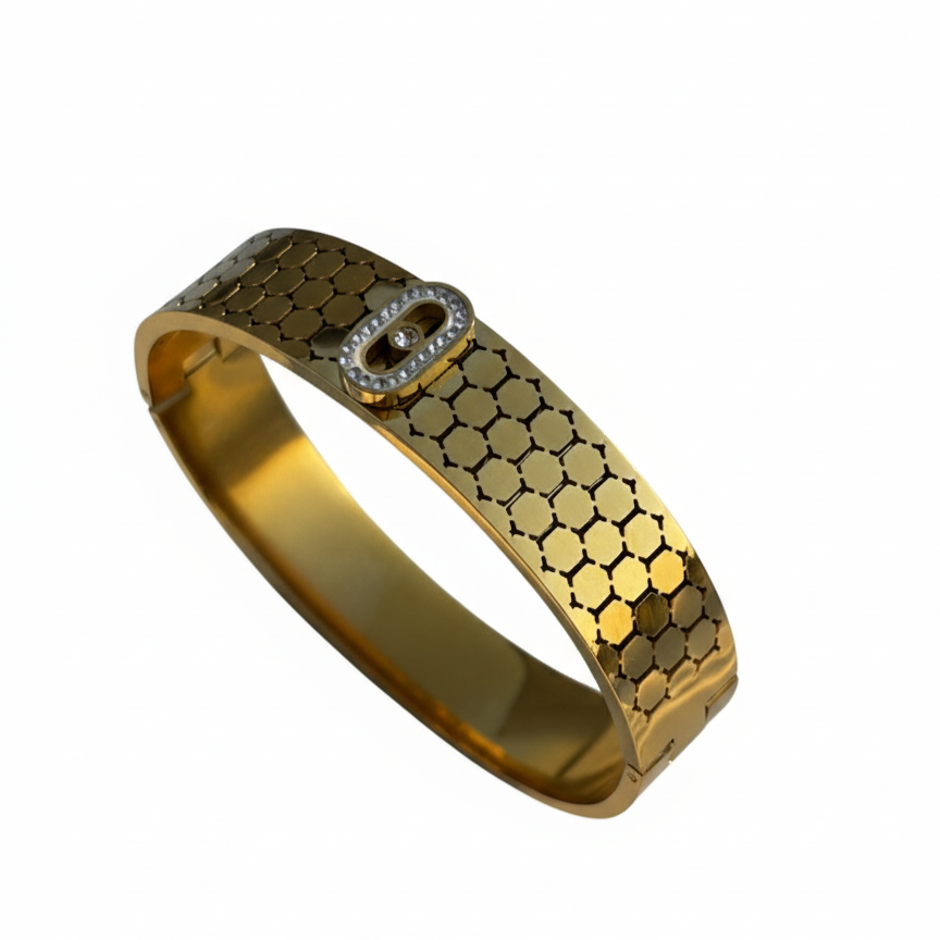 HoneyLink Gold Bangle Bracelet