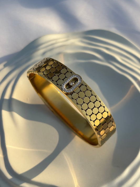 HoneyLink Gold Bangle Bracelet