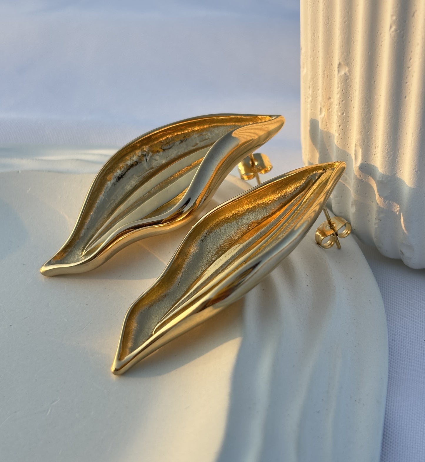 Golden Leaf Statement Earring