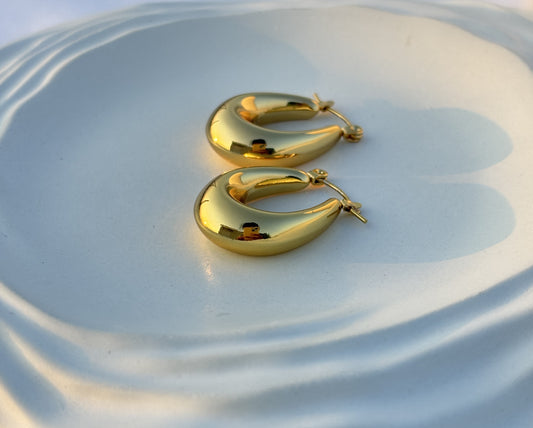 U-shaped Chunky Hoop Earrings