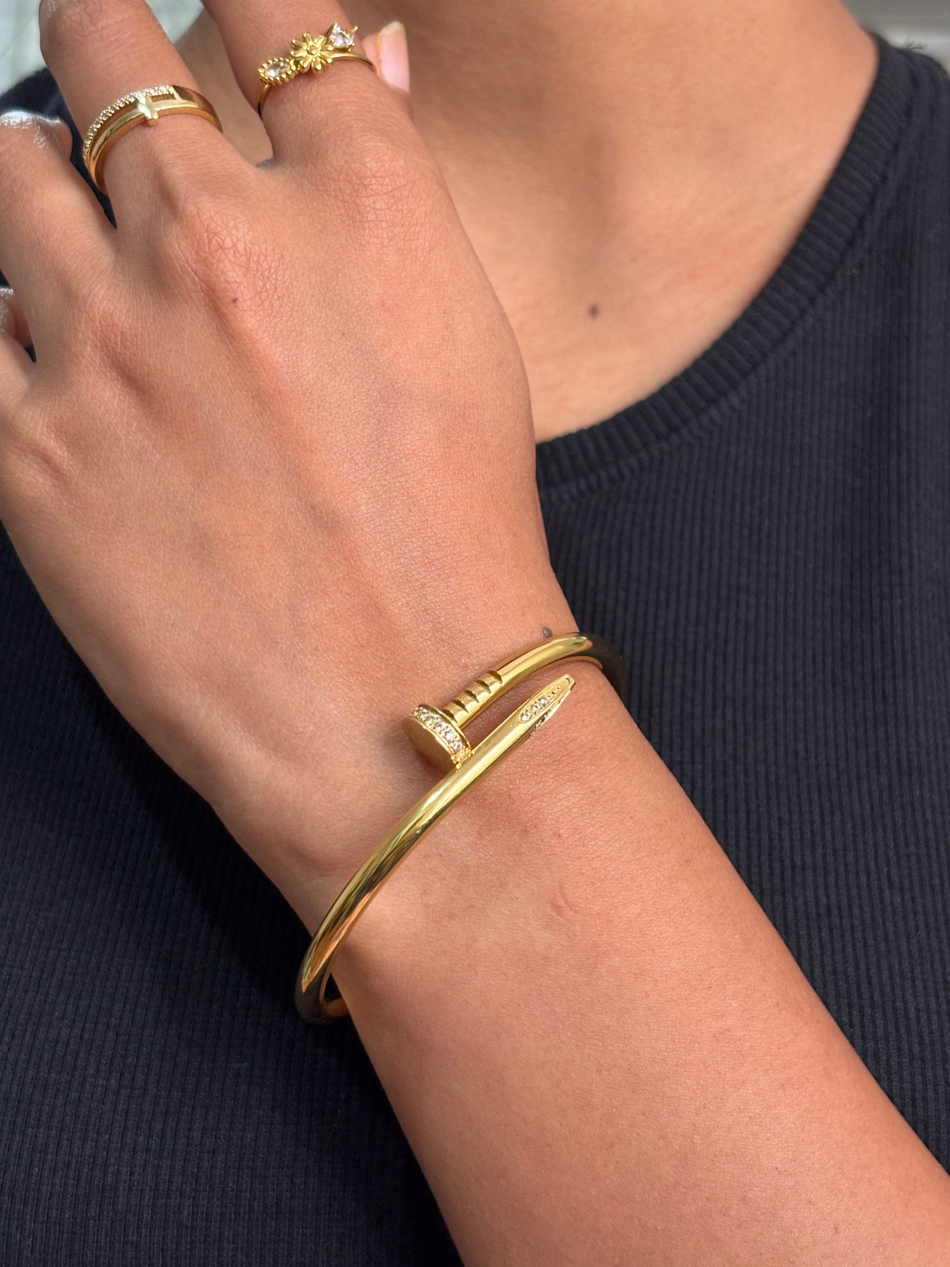 Nail Bangle Bracelet