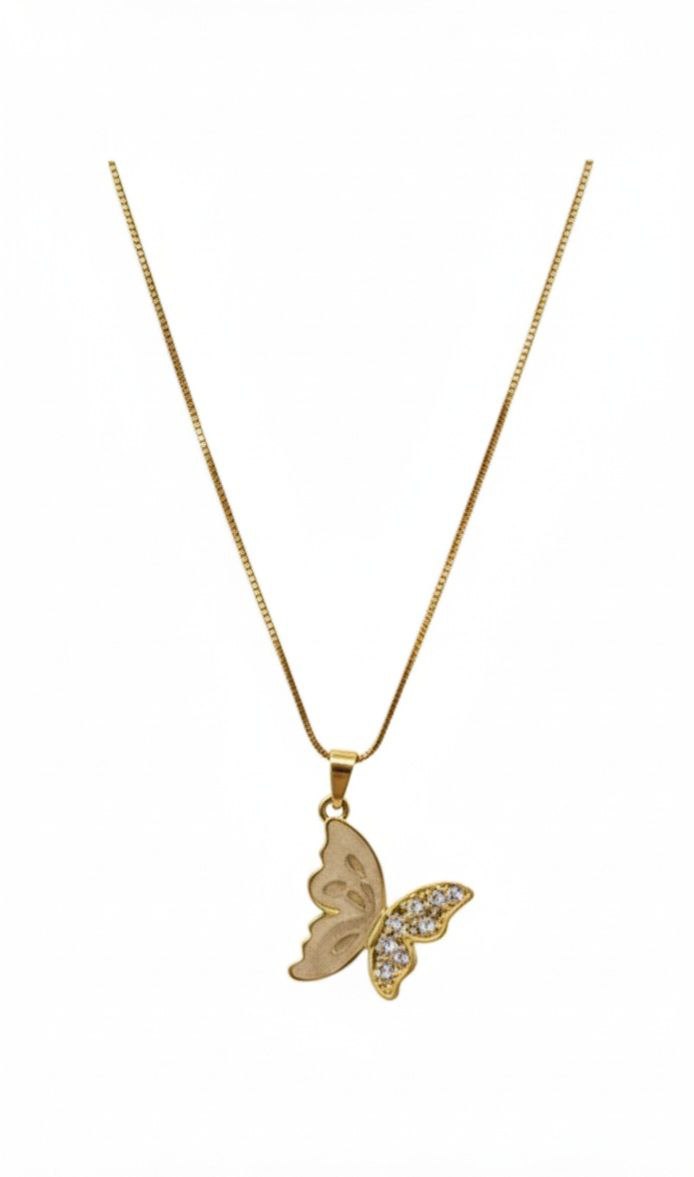 Butterfly Charm Gold Necklace