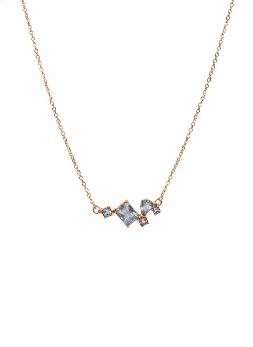 Abstract Crystal Cluster Necklace