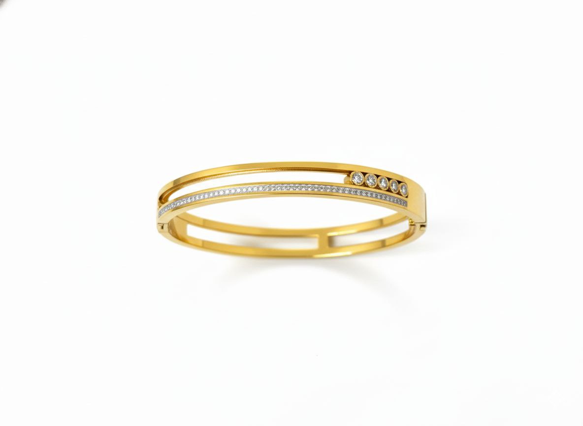 Elegant Duo Spark Bangle Bracelet
