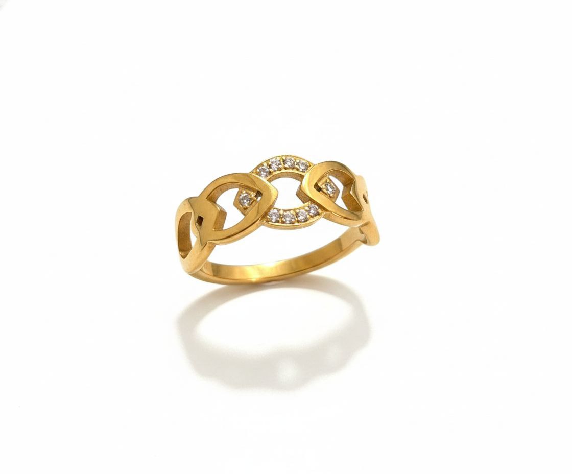 Chain Link Gold Band Ring